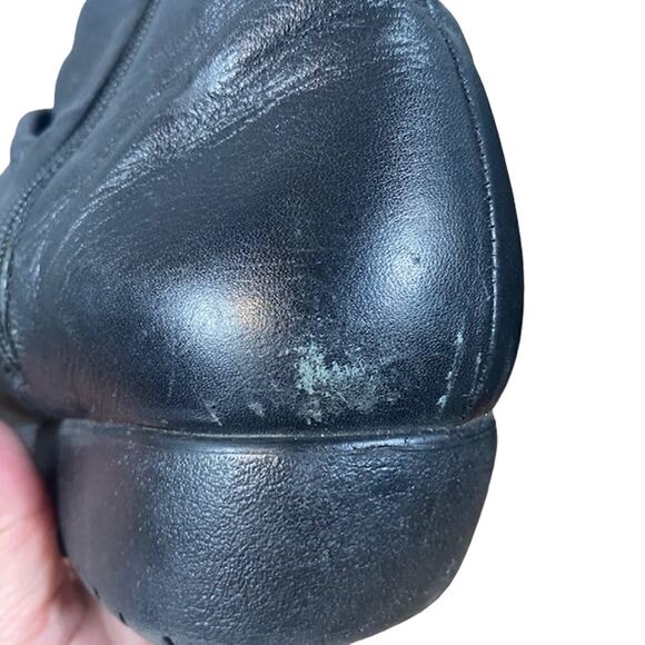 Munro Black Leather Ankle Sie Zipper Walking Wedge Bootie Women Sz 7.5 - Picture 12 of 16